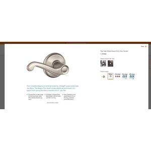 Schlage Flair Satin Nickel Keyed Entry Door Lever Handle F51A FLA 619 NEW IN BOX